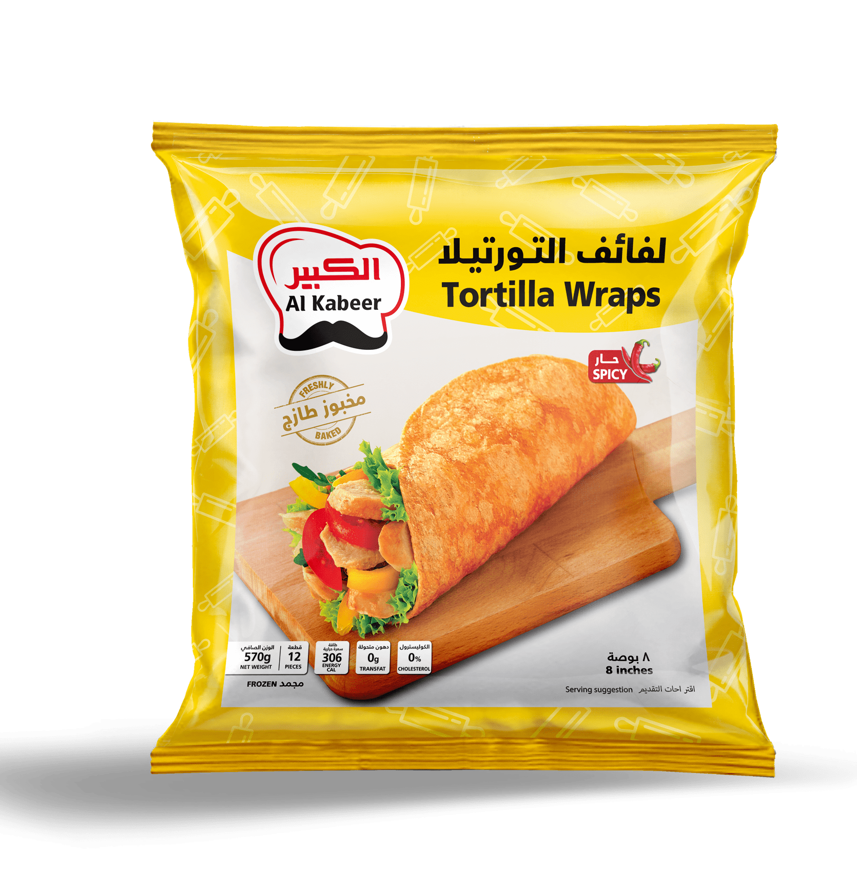 TORTILLA WRAP SPICY 8 INCH 570G