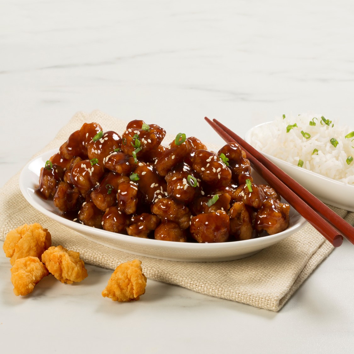 Sesame Popcorn Chicken