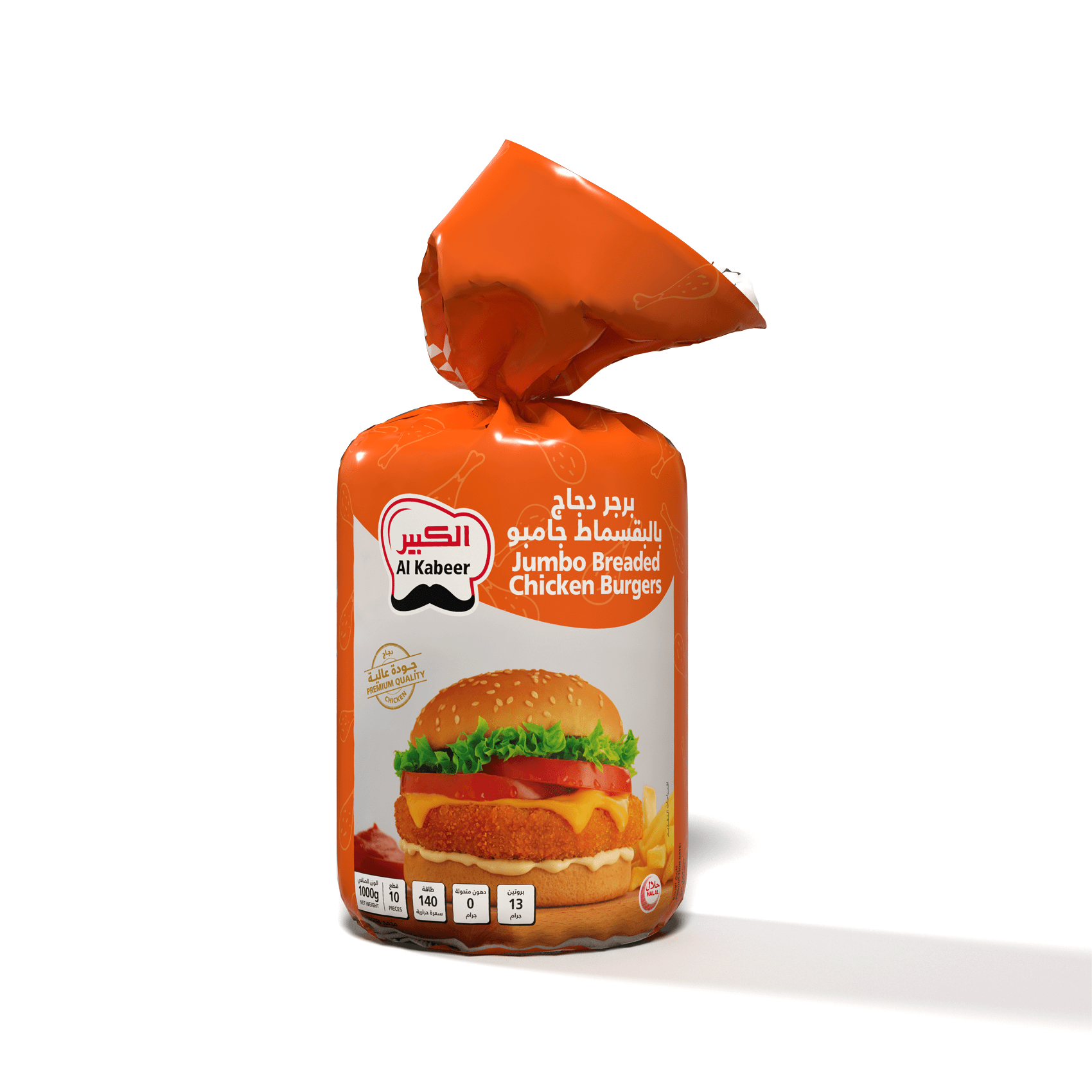 JUMBO BREADED CHICKEN BURGERS 1000G